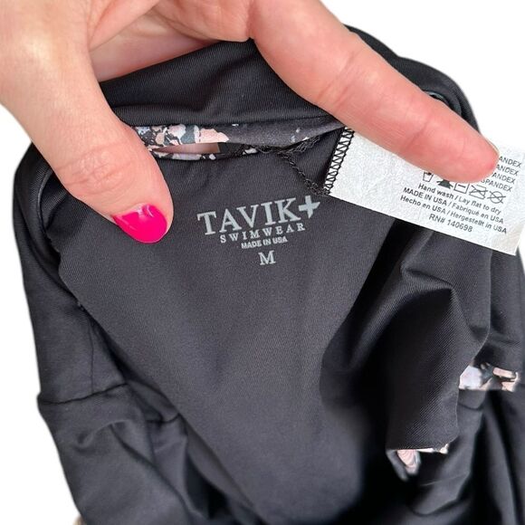 Tavik Swimwear Black Floral Adrian Moderate Coverage One Piece Swimsuit - Picture 12 of 12